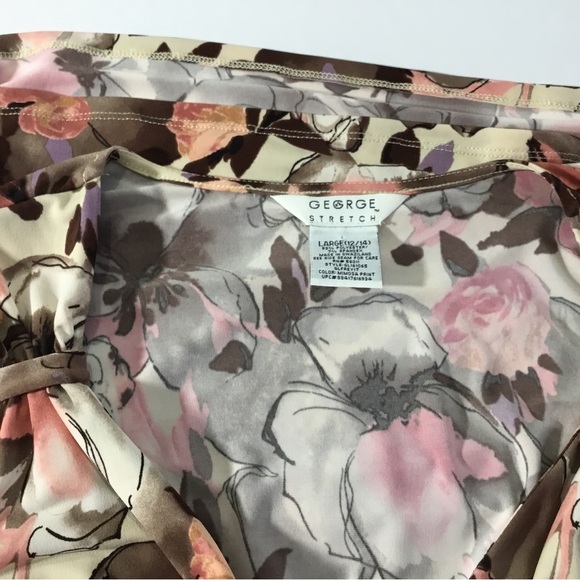 George stretch top/blouse mimosa  print - Picture 3 of 5